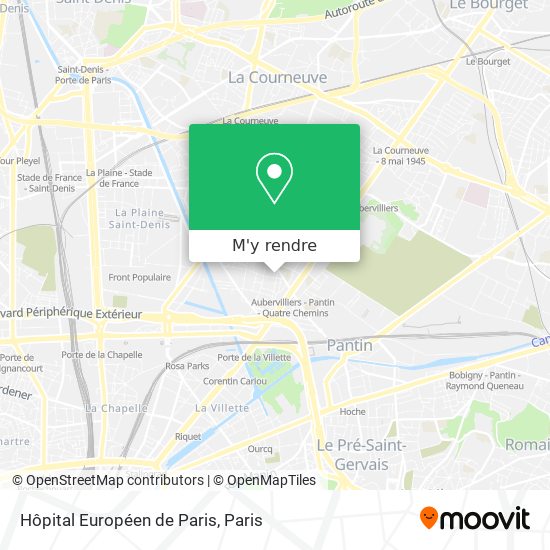 Hôpital Européen de Paris plan