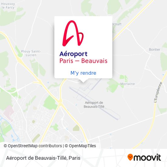 Aéroport de Beauvais-Tillé plan