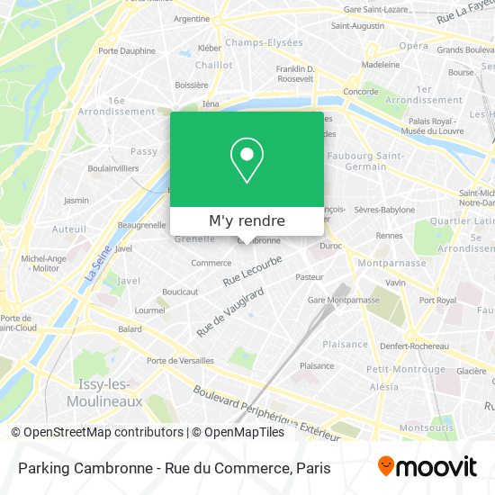 Parking Cambronne - Rue du Commerce plan