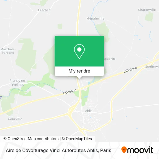 Aire de Covoiturage Vinci Autoroutes Ablis plan