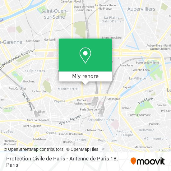 Protection Civile de Paris - Antenne de Paris 18 plan