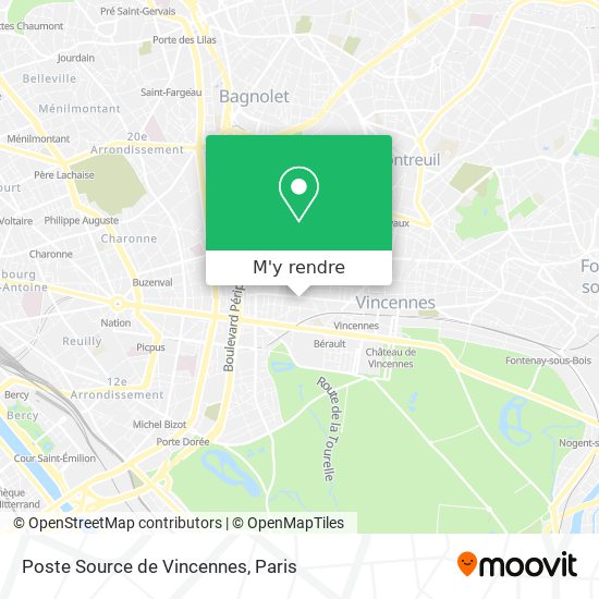 Poste Source de Vincennes plan