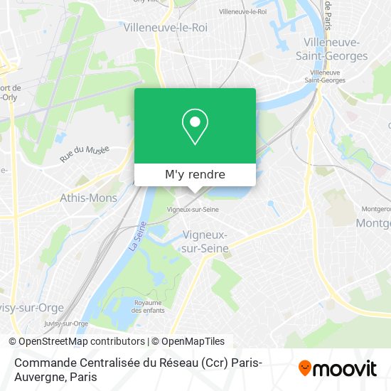 Commande Centralisée du Réseau (Ccr) Paris-Auvergne plan