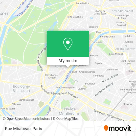 Rue Mirabeau plan