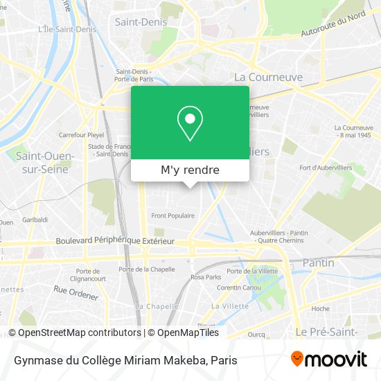 Gynmase du Collège Miriam Makeba plan