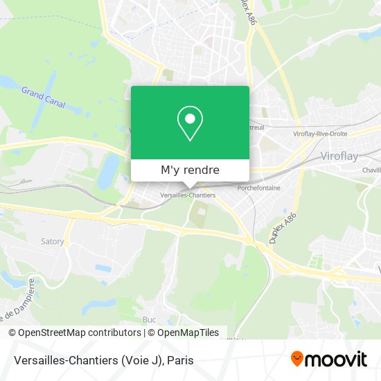 Versailles-Chantiers (Voie J) plan