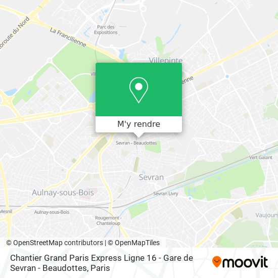 Chantier Grand Paris Express Ligne 16 - Gare de Sevran - Beaudottes plan