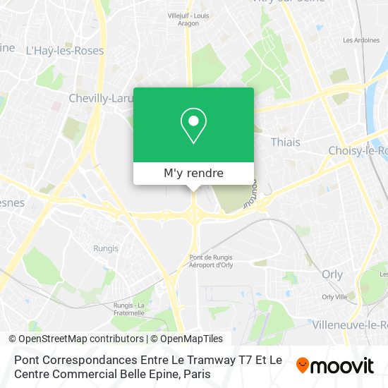 Pont Correspondances Entre Le Tramway T7 Et Le Centre Commercial Belle Epine plan