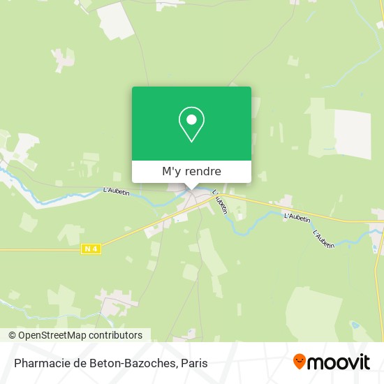 Pharmacie de Beton-Bazoches plan