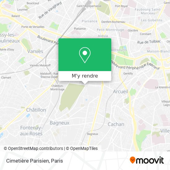 Cimetière Parisien plan