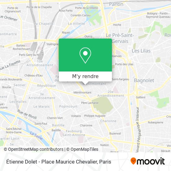 Étienne Dolet - Place Maurice Chevalier plan
