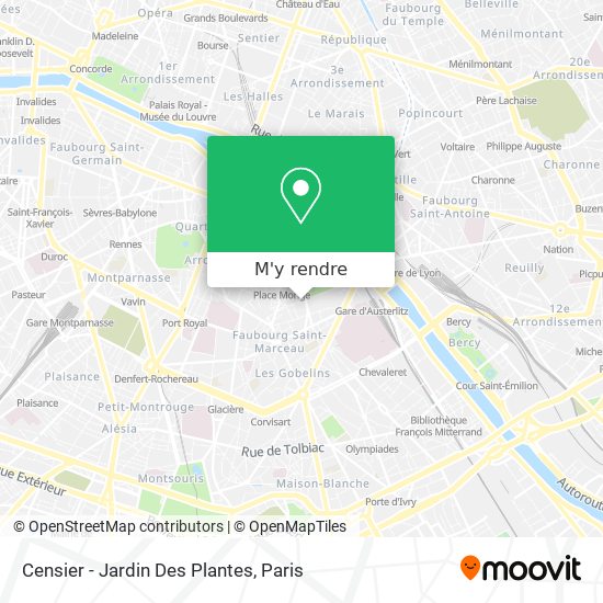 Censier - Jardin Des Plantes plan