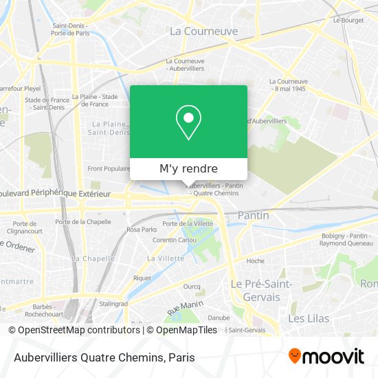 Aubervilliers Quatre Chemins plan
