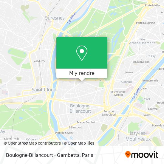 Boulogne-Billancourt - Gambetta plan