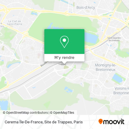 Cerema Île-De-France, Site de Trappes plan