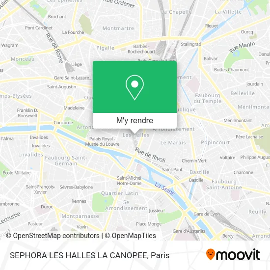 SEPHORA LES HALLES LA CANOPEE plan