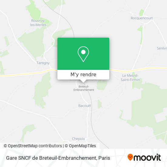Gare SNCF de Breteuil-Embranchement plan