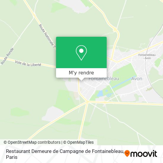 Restaurant Demeure de Campagne de Fontainebleau plan
