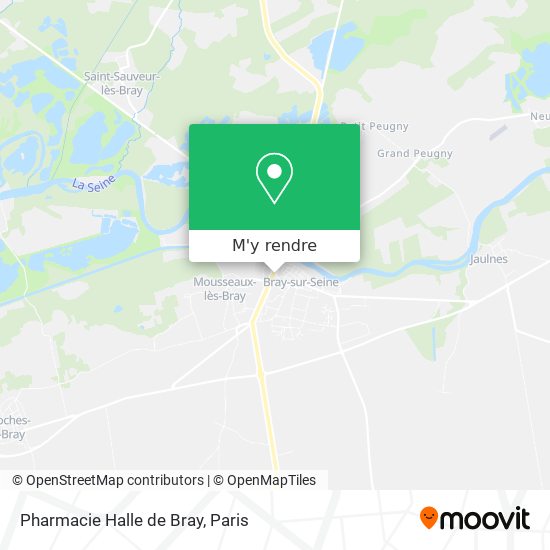 Pharmacie Halle de Bray plan