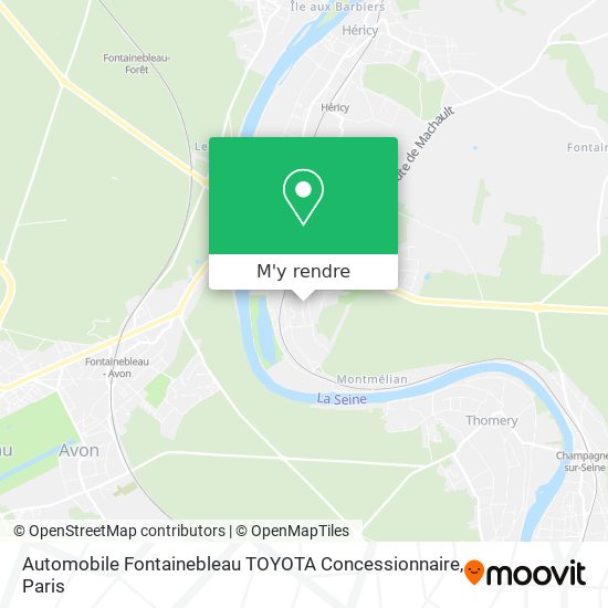 Automobile Fontainebleau TOYOTA Concessionnaire plan