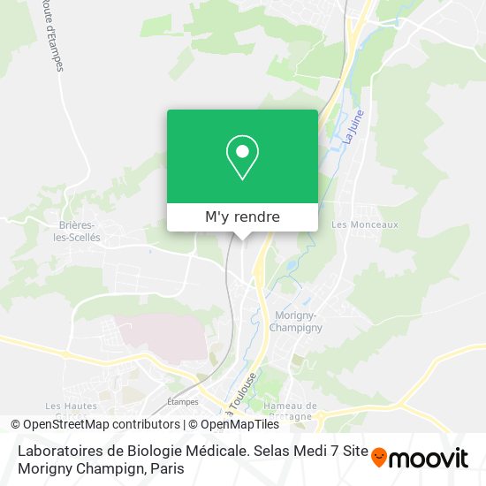 Laboratoires de Biologie Médicale. Selas Medi 7 Site Morigny Champign plan