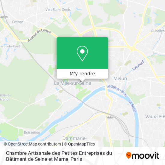 Chambre Artisanale des Petites Entreprises du Bâtiment de Seine et Marne plan