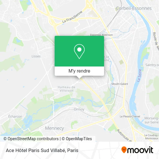 Ace Hôtel Paris Sud Villabé plan