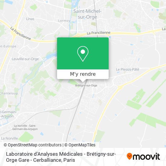 Laboratoire d'Analyses Médicales - Brétigny-sur-Orge Gare - Cerballiance plan