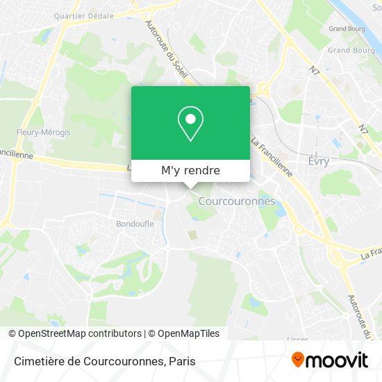 Cimetière de Courcouronnes plan