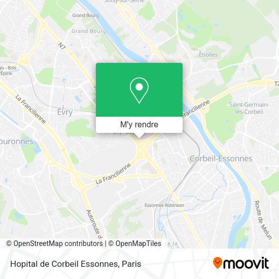 Hopital de Corbeil Essonnes plan