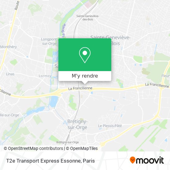 T2e Transport Express Essonne plan