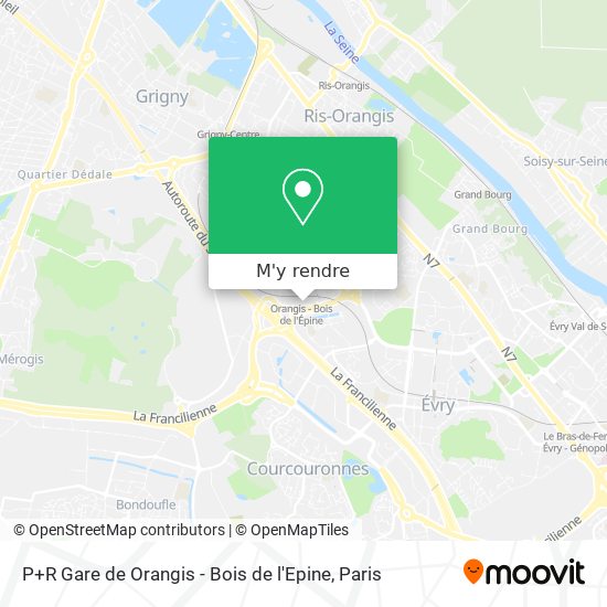 P+R Gare de Orangis - Bois de l'Epine plan
