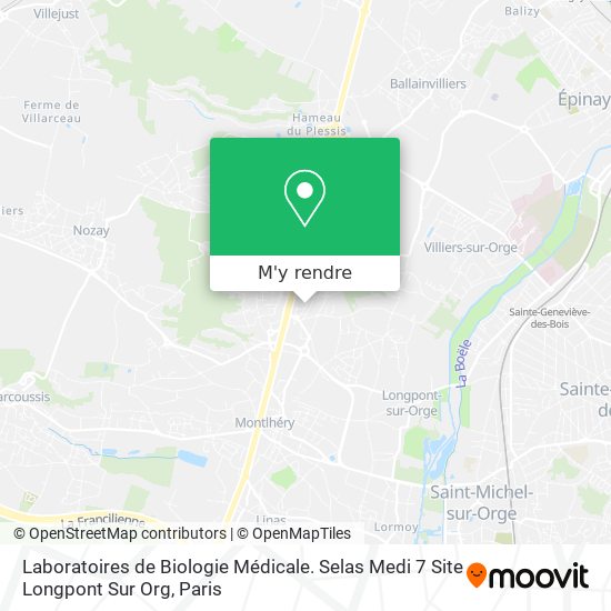 Laboratoires de Biologie Médicale. Selas Medi 7 Site Longpont Sur Org plan