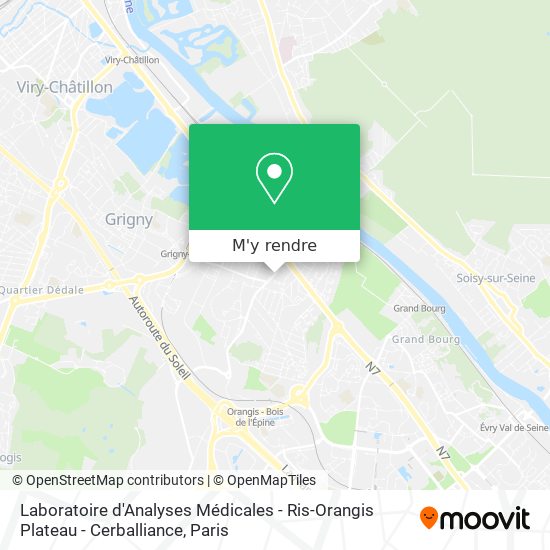 Laboratoire d'Analyses Médicales - Ris-Orangis Plateau - Cerballiance plan