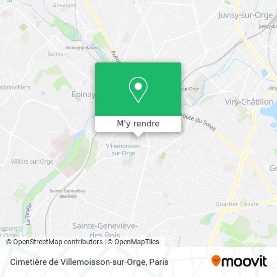 Cimetière de Villemoisson-sur-Orge plan