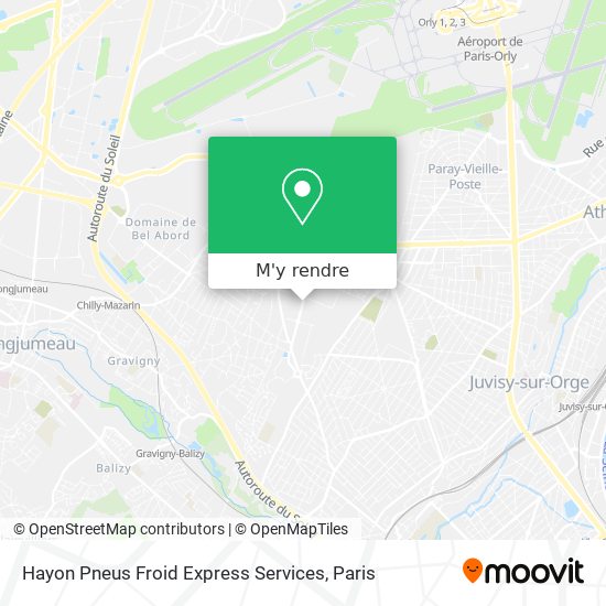 Hayon Pneus Froid Express Services plan