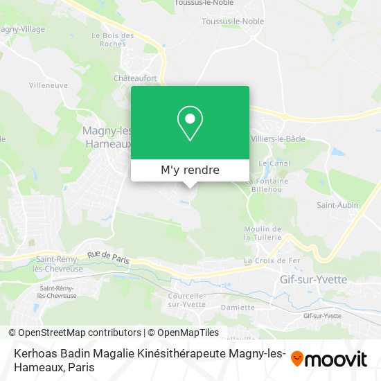 Kerhoas Badin Magalie Kinésithérapeute Magny-les-Hameaux plan