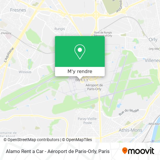 Alamo Rent a Car - Aéroport de Paris-Orly plan