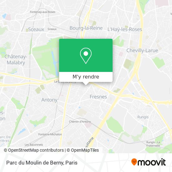 Parc du Moulin de Berny plan