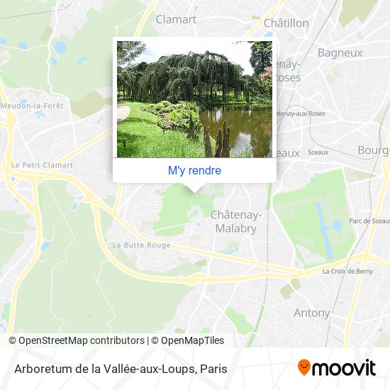 Arboretum de la Vallée-aux-Loups plan
