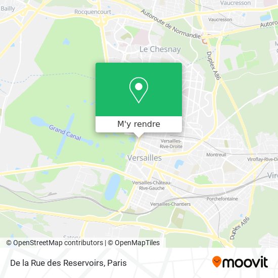 De la Rue des Reservoirs plan
