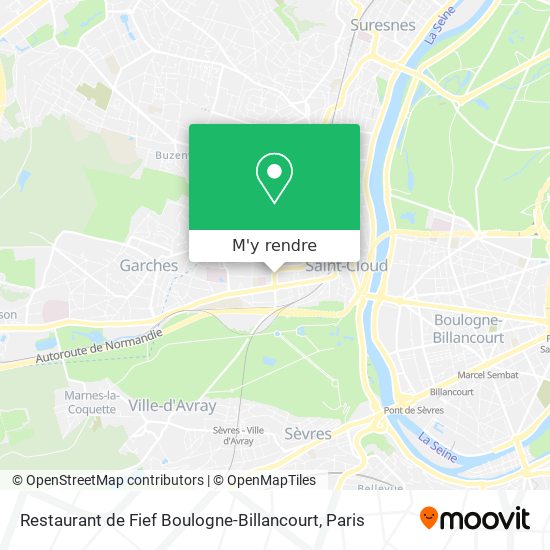 Restaurant de Fief Boulogne-Billancourt plan