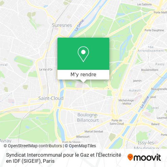 Syndicat Intercommunal pour le Gaz et l'Électricité en IDF (SIGEIF) plan