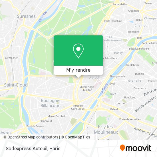 Sodexpress Auteuil plan