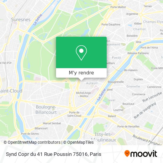 Synd Copr du 41 Rue Poussin 75016 plan