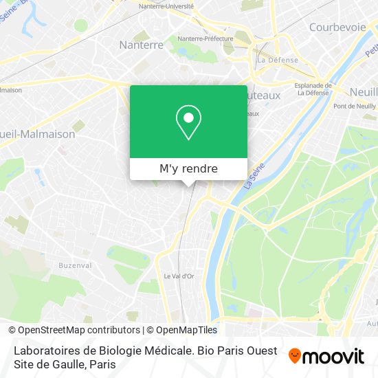 Laboratoires de Biologie Médicale. Bio Paris Ouest Site de Gaulle plan