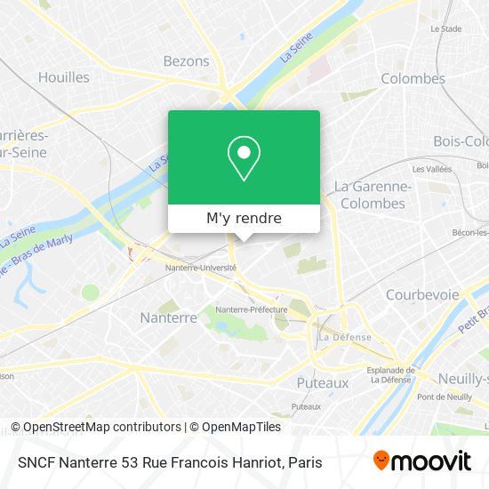 SNCF Nanterre 53 Rue Francois Hanriot plan