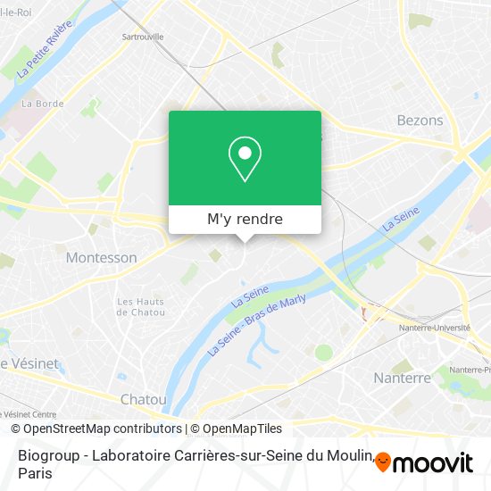 Biogroup - Laboratoire Carrières-sur-Seine du Moulin plan