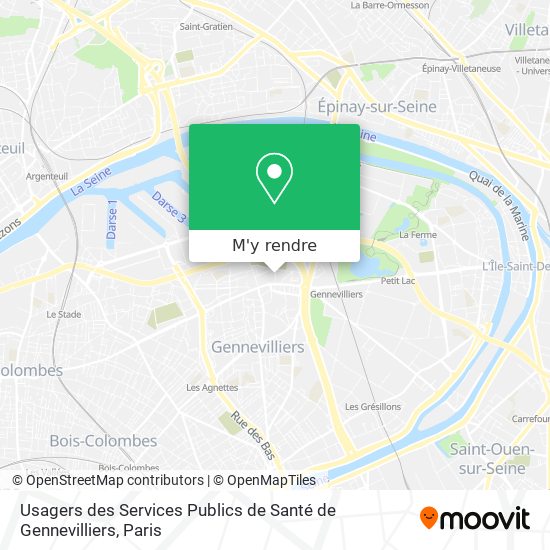 Usagers des Services Publics de Santé de Gennevilliers plan