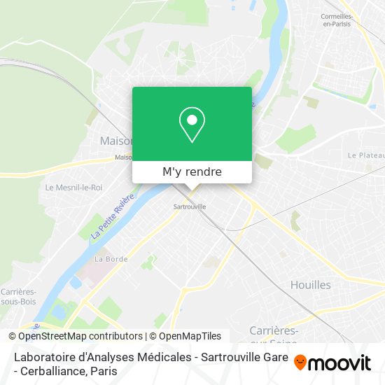 Laboratoire d'Analyses Médicales - Sartrouville Gare - Cerballiance plan